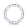 Eternity Band Wedding Ring in 14k White Gold with Emerald Cut Natural Diamond at Gabriel & Co.
