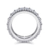 Eternity Band Wedding Ring in 14k White Gold with Emerald Cut Natural Diamond at Gabriel & Co.