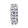 Eternity Band Wedding Ring in 14k White Gold with Emerald Cut Natural Diamond at Gabriel & Co.