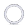 Eternity Band Wedding Ring in 14k White Gold with Emerald Cut Natural Diamond at Gabriel & Co.