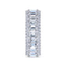 Eternity Band Wedding Ring in 14k White Gold with Emerald Cut Natural Diamond at Gabriel & Co.