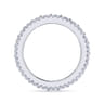 Eternity Band Wedding Ring in 14k White Gold with Emerald Cut Natural Diamond at Gabriel & Co.