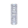 Eternity Band Wedding Ring in 14k White Gold with Emerald Cut Natural Diamond at Gabriel & Co.