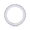 Eternity Band Wedding Ring in 14k White Gold with Emerald Cut Natural Diamond at Gabriel & Co.