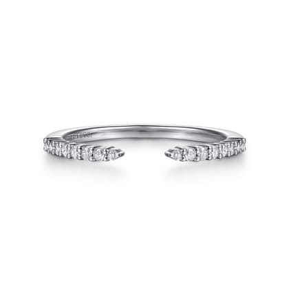 Prismé - 14K White Gold Prong Setting Open Diamond Anniversary Band
