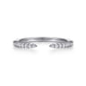 Open Ring Wedding Ring in 14k White Gold with Round Natural Diamond at Gabriel & Co.