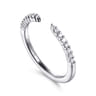 Open Ring Wedding Ring in 14k White Gold with Round Natural Diamond at Gabriel & Co.