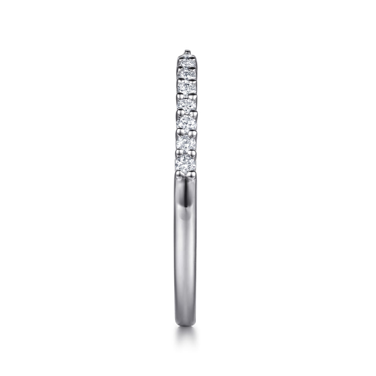 Open Ring Wedding Ring in 14k White Gold with Round Natural Diamond at Gabriel & Co. - Shot 4