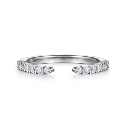 Prismé - 14K White Gold Prong Setting Open Diamond Anniversary Band