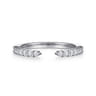 Open Ring Wedding Ring in 14k White Gold with Round Natural Diamond at Gabriel & Co.