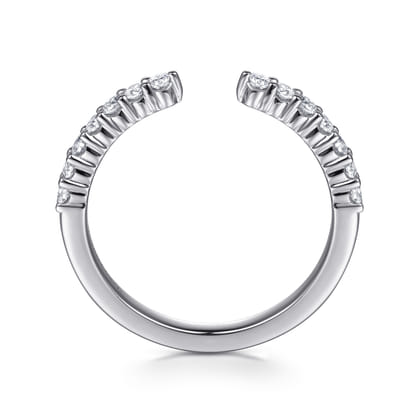 Prismé - 14K White Gold Prong Setting Open Diamond Anniversary Band