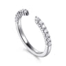 Open Ring Wedding Ring in 14k White Gold with Round Natural Diamond at Gabriel & Co.