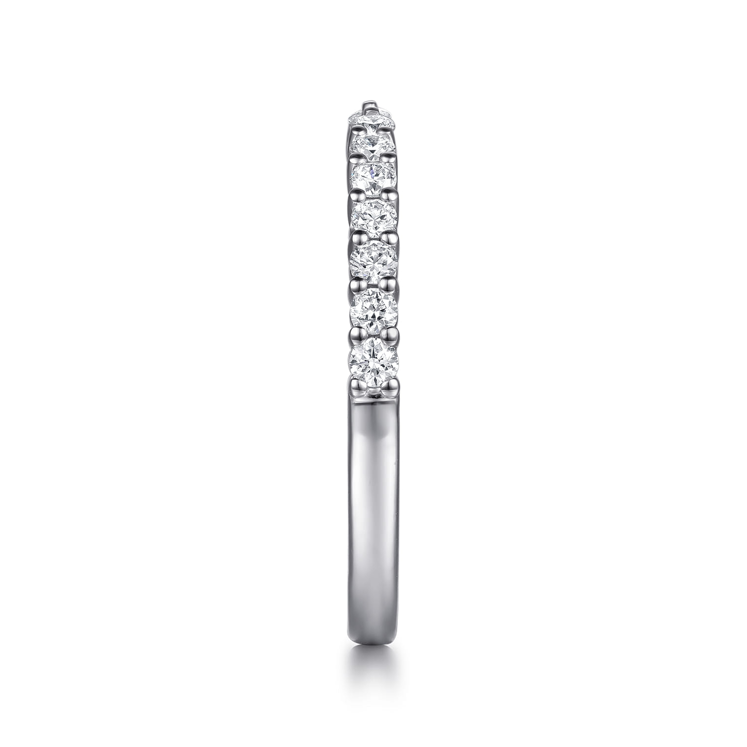Open Ring Wedding Ring in 14k White Gold with Round Natural Diamond at Gabriel & Co. - Shot 4