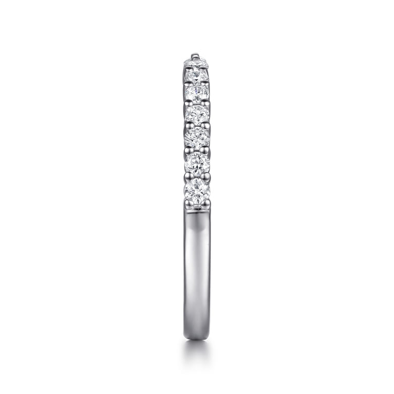 Open Ring Wedding Ring in 14k White Gold with Round Natural Diamond at Gabriel & Co. - Shot 4