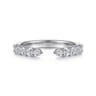 Open Ring Wedding Ring in 14k White Gold with Round Natural Diamond at Gabriel & Co.