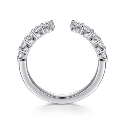 Prismé - 14K White Gold Prong Setting Open Diamond Anniversary Band