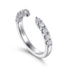 Open Ring Wedding Ring in 14k White Gold with Round Natural Diamond at Gabriel & Co.