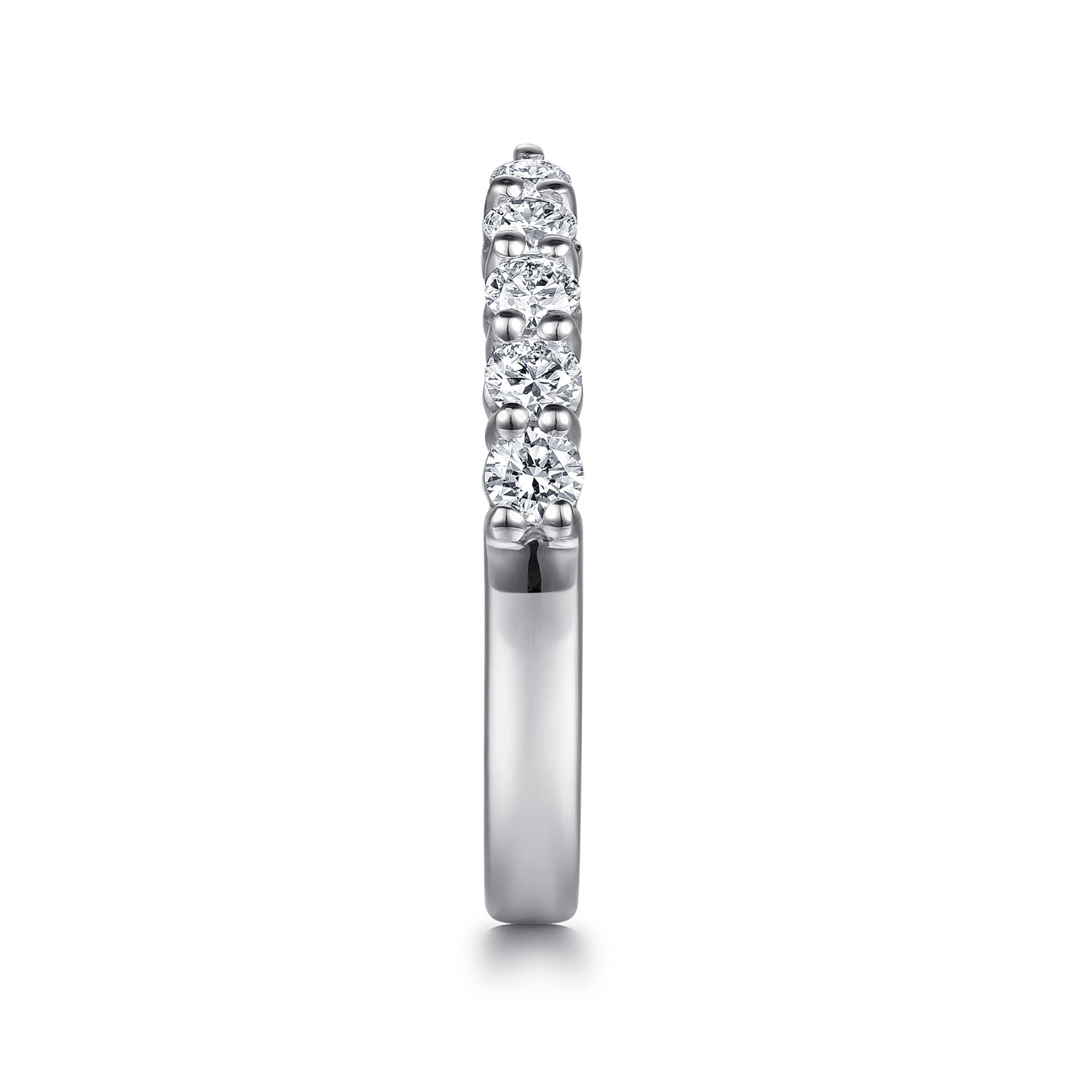 Open Ring Wedding Ring in 14k White Gold with Round Natural Diamond at Gabriel & Co. - Shot 4