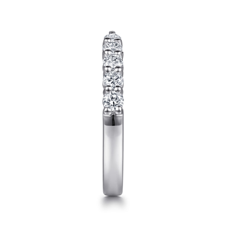 Open Ring Wedding Ring in 14k White Gold with Round Natural Diamond at Gabriel & Co. - Shot 4