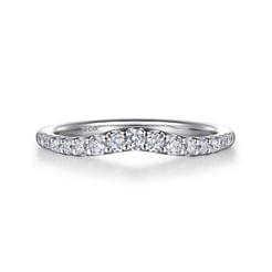 Prive - Curved-14K White Gold Diamond Anniversary Band
