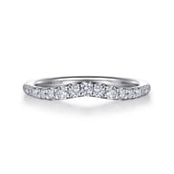 Prive - Curved-14K White Gold Diamond Anniversary Band