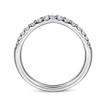 Prive - Curved-14K White Gold Diamond Anniversary Band