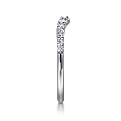 Prive - Curved-14K White Gold Diamond Anniversary Band