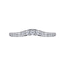 Curved Wedding Ring in 14k White Gold with Round  at Gabriel & Co.