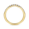 Curved Wedding Ring in 14k Yellow Gold with Round Natural Diamond at Gabriel & Co.