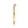 Curved Wedding Ring in 14k Yellow Gold with Round Natural Diamond at Gabriel & Co.