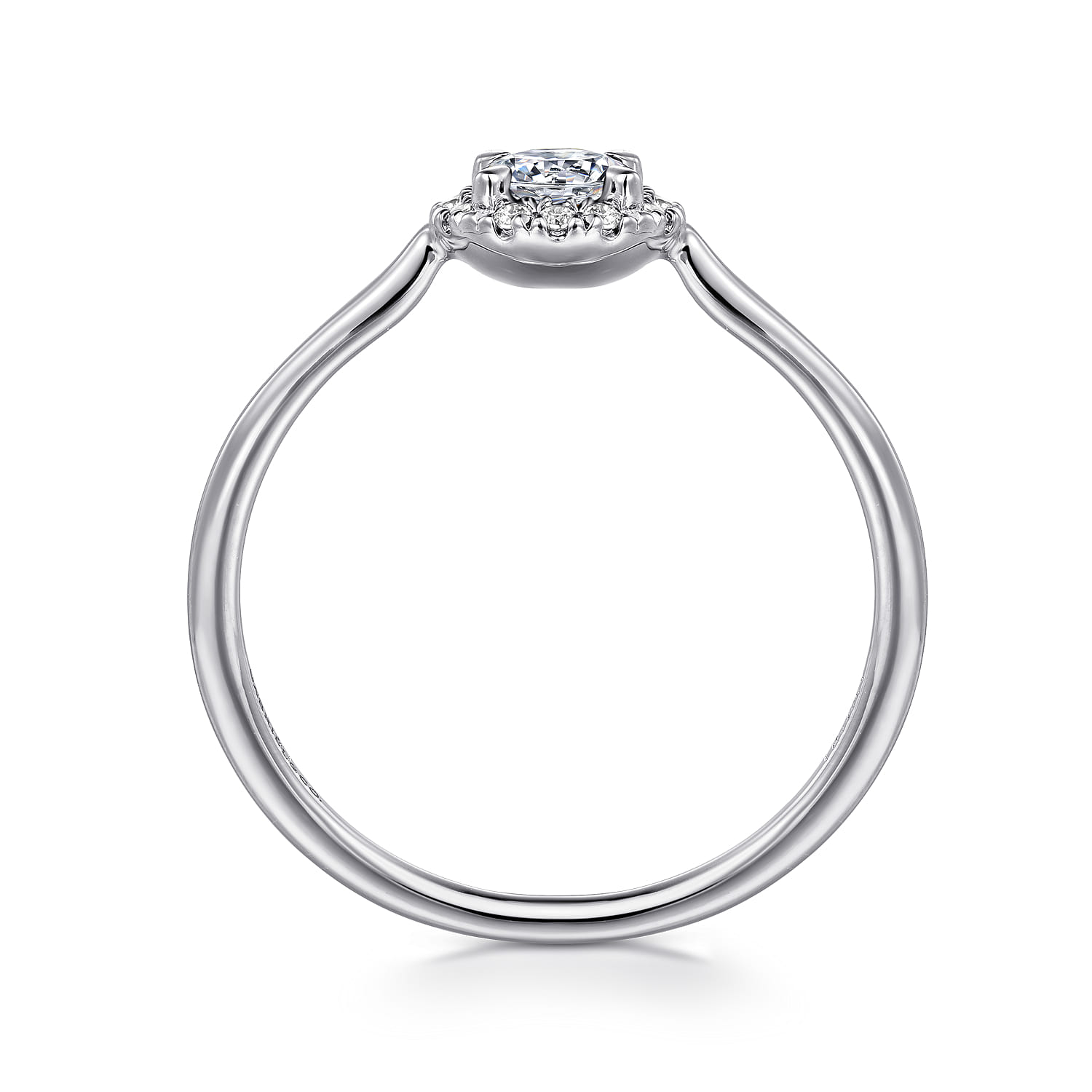 Promise Ring - 14K White Gold Diamond Halo Ring