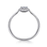 Promise Ring - 14K White Gold Diamond Halo Ring - 0.3 ct