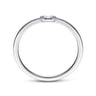 Promise Ring - 14K White Gold Ring with Diamond Baguette - 0.03 ct