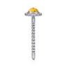 Promise Ring - 14K White Gold Round Citrine Bujukan Beaded Promise Ring