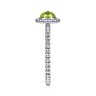 Promise Ring - 14K White Gold Round Peridot Bujukan Beaded Promise Ring