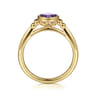 Promise Ring - 14K Yellow Gold Amethyst Bujukan Promise Ring