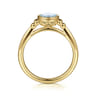 Promise Ring - 14K Yellow Gold Aquamarine Bujukan Promise Ring