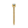 Promise Ring - 14K Yellow Gold Aquamarine Stackable Promise Ring