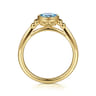 Promise Ring - 14K Yellow Gold Blue Topaz Bujukan Promise Ring