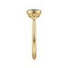 Promise Ring - 14K Yellow Gold Blue Topaz Bujukan Promise Ring