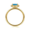 Promise Ring - 14K Yellow Gold Blue Topaz Bujukan Promise Ring