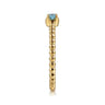 Promise Ring - 14K Yellow Gold Blue Topaz Stackable Promise Ring