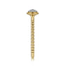 Promise Ring - 14K Yellow Gold Bujukan Beaded Diamond Cluster Promise Ring - 0.07 ct