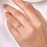 Promise Ring - 14K Yellow Gold Bujukan Beaded Diamond Cluster Promise Ring - 0.07 ct