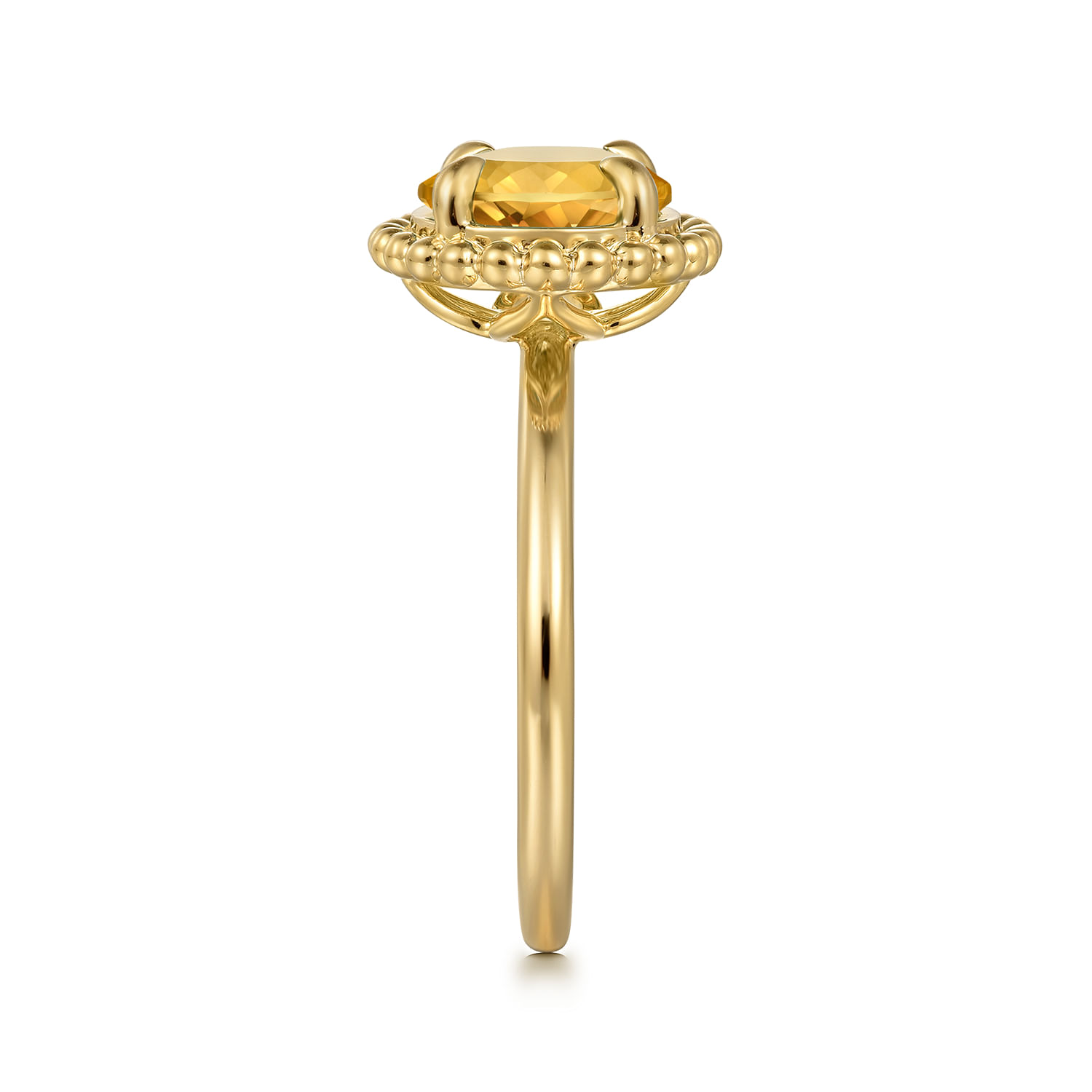 Promise Ring - 14K Yellow Gold Citrine Bujukan Ladies Ring