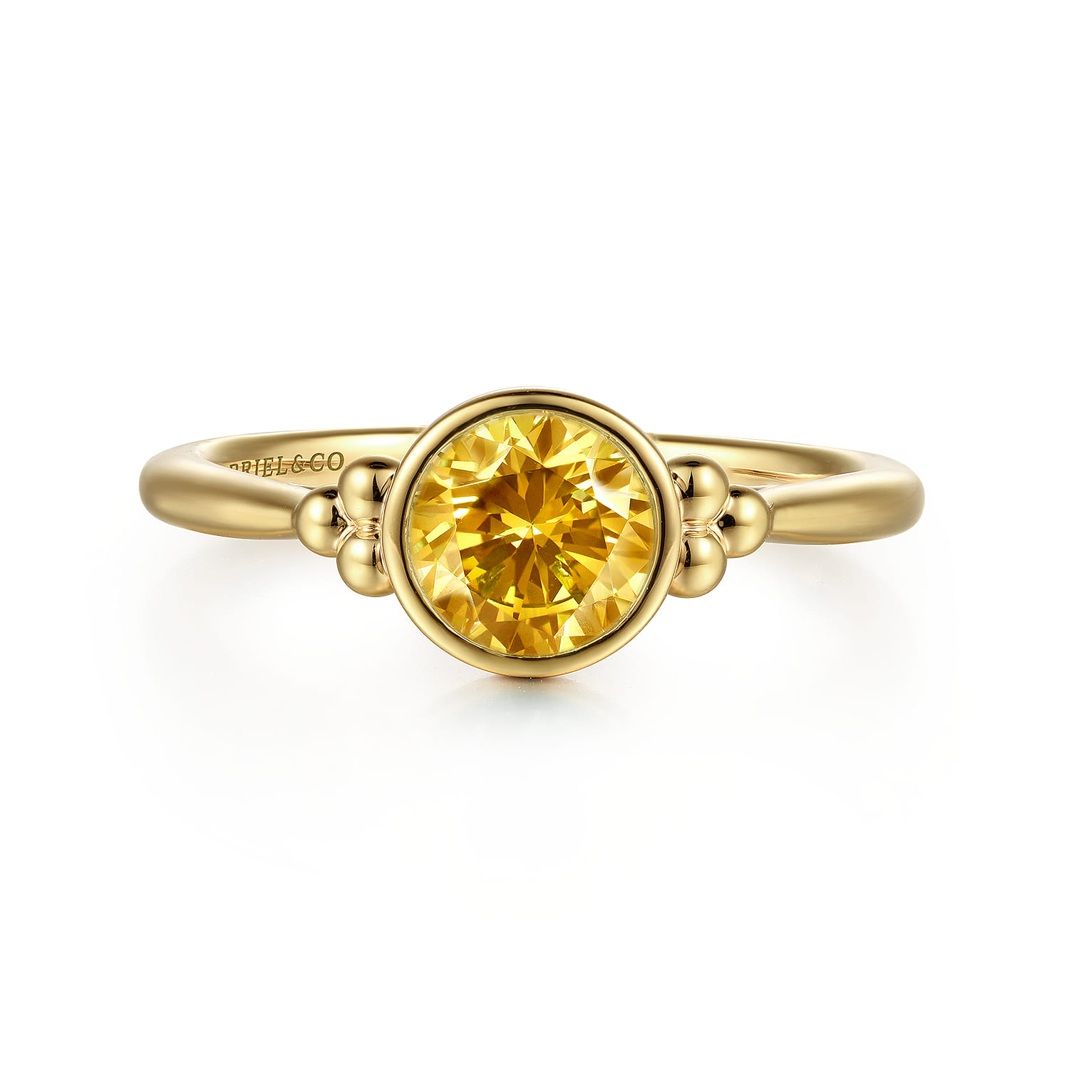 Promise Ring - 14K Yellow Gold Citrine Bujukan Promise Ring - Shot 1