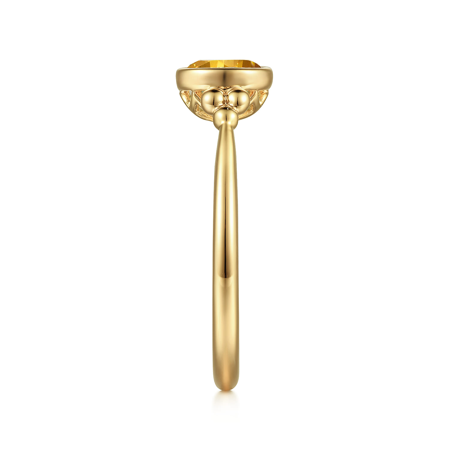 Promise Ring - 14K Yellow Gold Citrine Bujukan Promise Ring - Shot 4