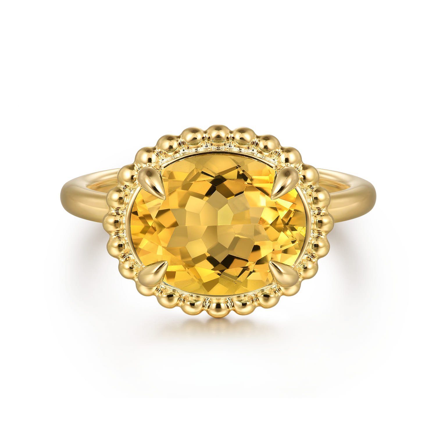 Promise Ring - 14K Yellow Gold Citrine Bujukan Promise Ring - Shot 1