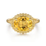 Promise Ring - 14K Yellow Gold Citrine Bujukan Promise Ring