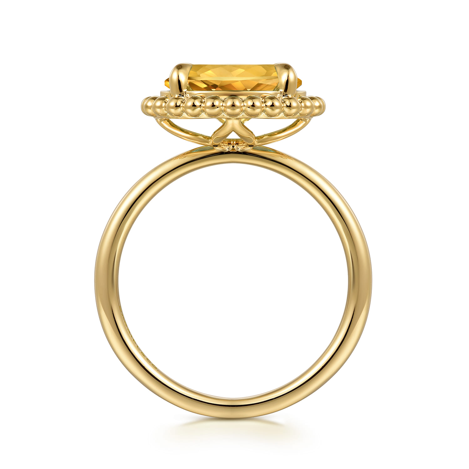 Promise Ring - 14K Yellow Gold Citrine Bujukan Promise Ring - Shot 2